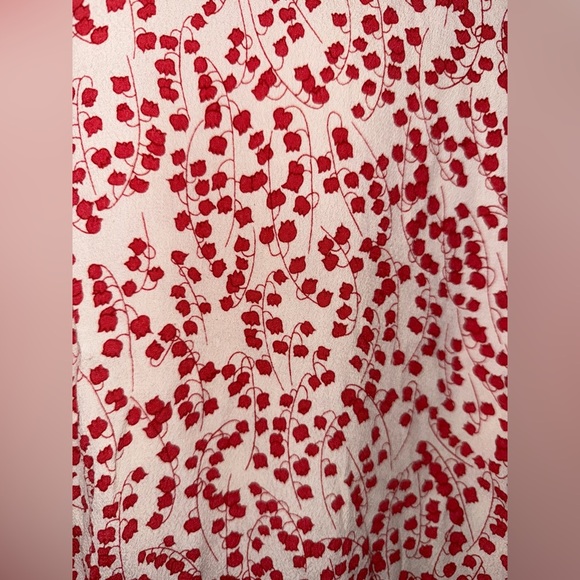 GANNI Egret Tulip Crepe Blouse Size 36 - Picture 8 of 12